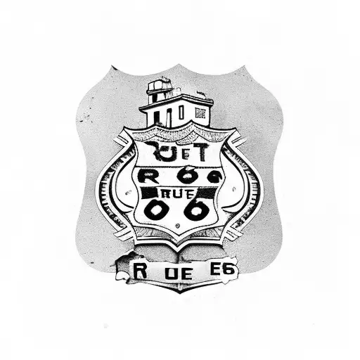 Route 66 tattoo design idea