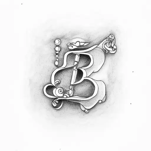 Calligraphic Capital Letter B Stock Illustration  Download Image Now   Letter B Tattoo Typescript  iStock