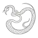 Gemini zodiac sign and snake tattoo design idea