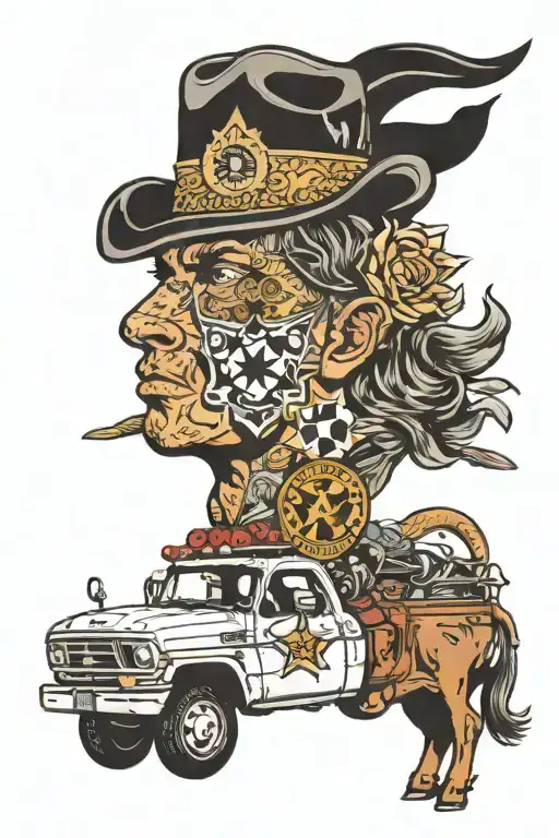 Demolay, Freemason, Deputy Sheriff, Ford Trucks, Cattle Rancher, AND FFA  tattoo design idea