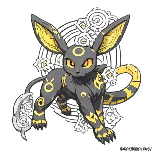 umbreon vmax alternate art tattoo tattoo design idea