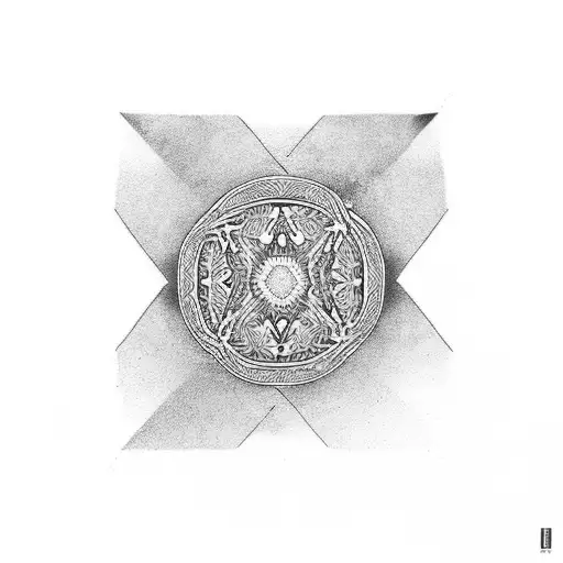 circle, kintsugi, zen tattoo design idea