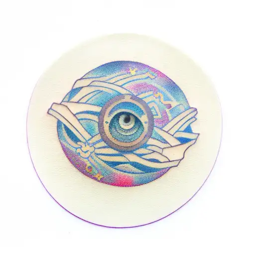 circle, kintsugi, zen tattoo design idea