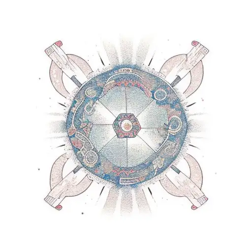 circle, kintsugi, zen,  tattoo design idea