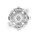 circle, kintsugi, zen tattoo design idea