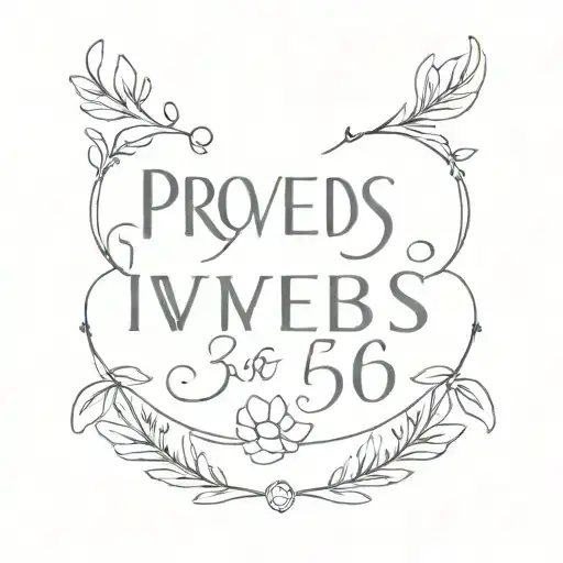 Proverbs 3: 5-6 tattoo design idea