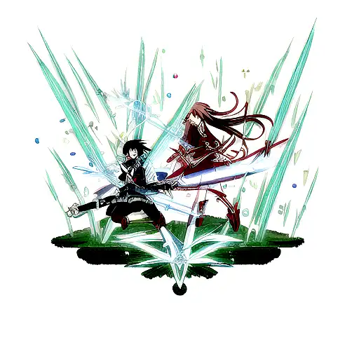 cardenal and kirito sword x asuna sword tattoo design idea