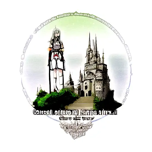 cardenal castle and kirito sword x asuna sword tattoo design idea