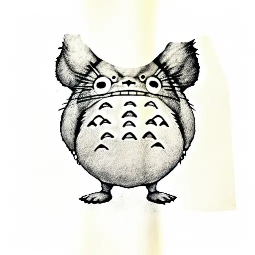 alice in wonderland my neighbour totoro tattoo design idea