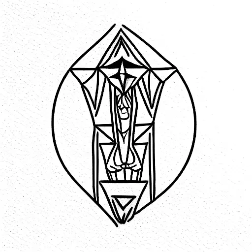 guillotine tattoo design idea
