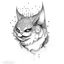 guillotine tattoo design idea