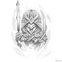 dark magician tattoo design idea