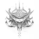 dark magician tattoo design idea