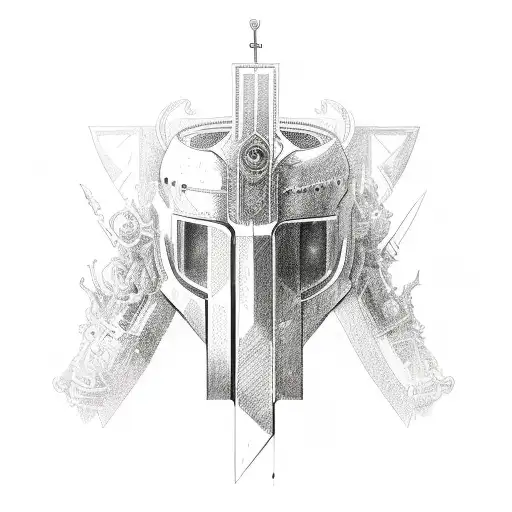 crusader tattoo design idea