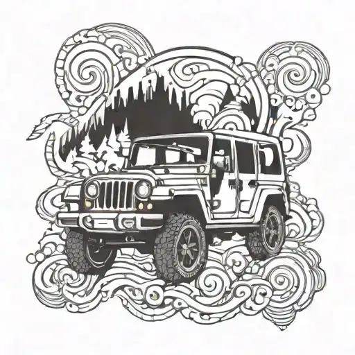 jeep tattoo design idea