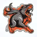 running rabbit screaming   tattoo design idea