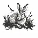 hare tattoo design idea