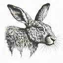 hare tattoo design idea