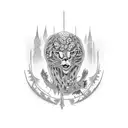 FAMILY OVER EVERYTHING VERTICAL tattoo design idea