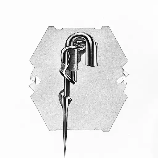 corkscrew  with Glas  tattoo design idea