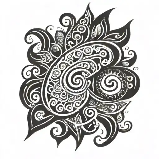 Maori ta moko sleeve design tattoo design idea