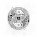 Yin Yang in the Dragon eyes tattoo design idea