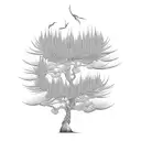 wheeping willow tree  tattoo design idea