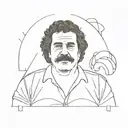 Pablo Escobar tattoo design idea