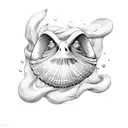ghost in a clam shell tattoo design idea