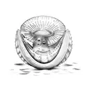 ghost in a clam shell tattoo design idea