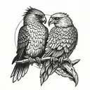 hawk light vs dark tattoo design idea