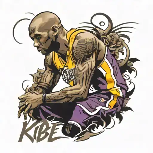 kobe bryant and quote: rest at the end, not in the middle tattoo design idea