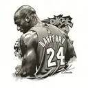 kobe bryant and quote: rest at the end, not in the middle tattoo design idea