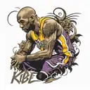 kobe bryant and quote: rest at the end, not in the middle tattoo design idea