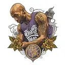 kobe bryant and quote: rest at the end, not in the middle tattoo design idea