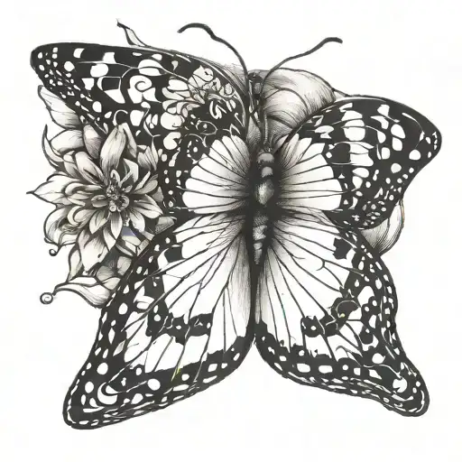 A butterfly emerging from a cocoon symbolizing transformation and growth in eating disorder recovery tattoo design idea