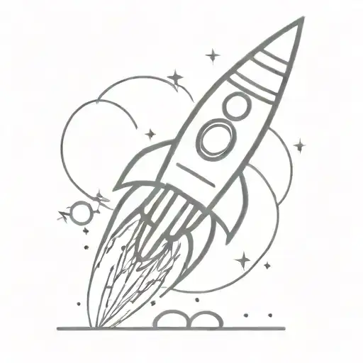 rocket tattoo design idea