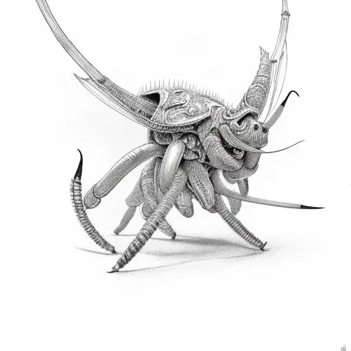 stinger on lip  tattoo design idea