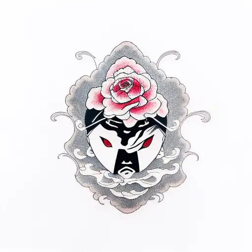 Rose and itachi uchiha tattoo design idea