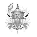 old school greece tattoo design idea