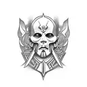Warrior killing gods  tattoo design idea