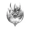 Warrior killing gods  tattoo design idea