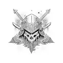 Warrior killing gods  tattoo design idea