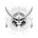 God as a warrior tattoo design idea