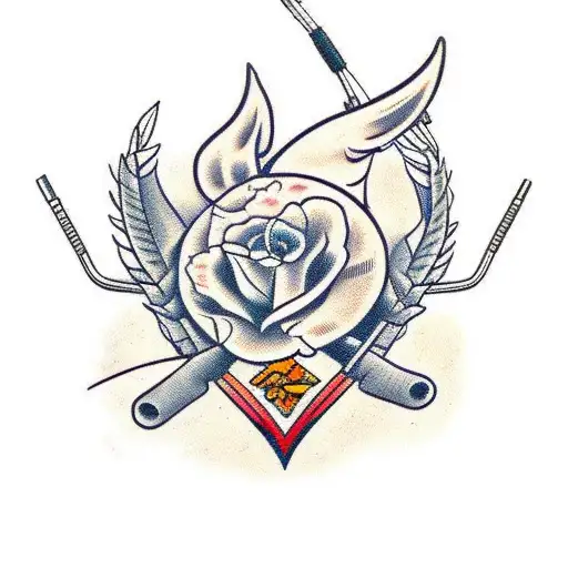 bow hunting tattoo design idea