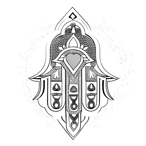 Hamsa Symbol tattoo design idea