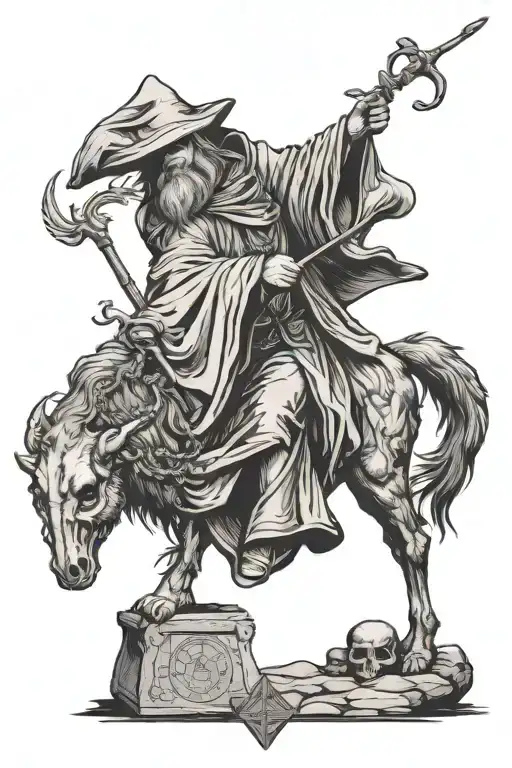 The hermit tarot card tattoo design idea