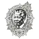 Nelson Mandela mandala tattoo design idea
