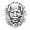 Nelson Mandela mandala tattoo design idea