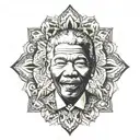 Nelson Mandela mandala tattoo design idea